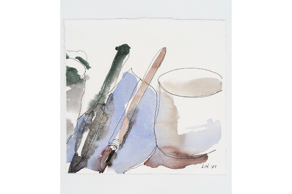 Line Brushes, Watercolour on Fabriano Artistico, 7x7 in.